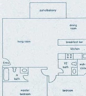 Two Bedroom One and One Half Bathroom